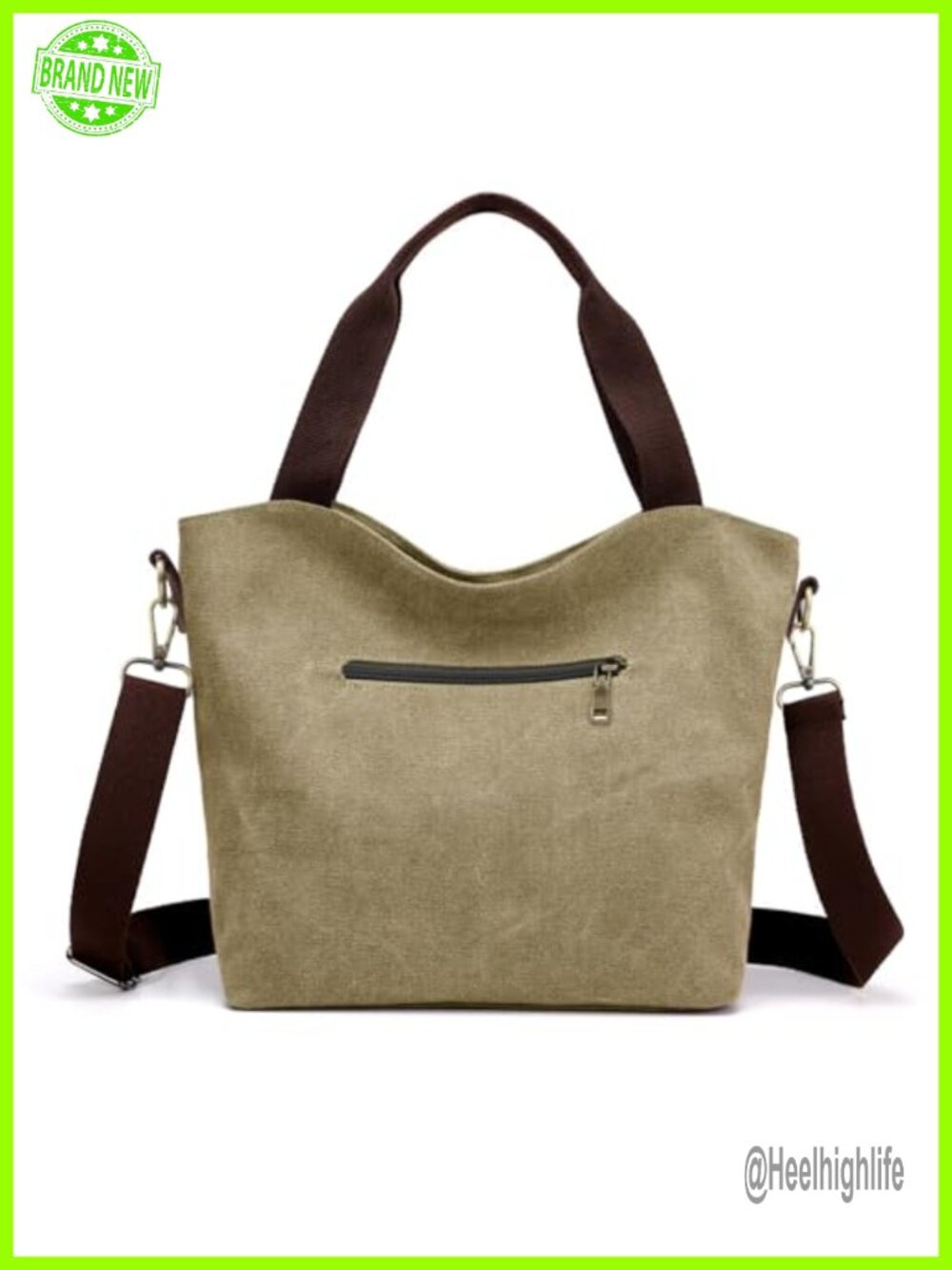 Women's Large Canvas Tote Bag Embroidered Shoulder Crossbody Handbag - Picture 3 of 6